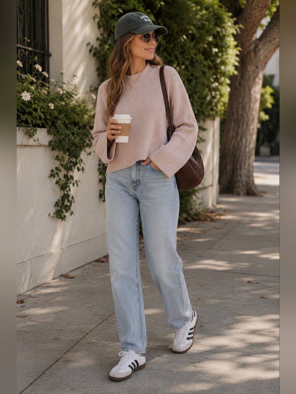 PINK ROSE Ribbed Mock Neck Boxy Drop Shoulder Sweater Cozy Comfy Women's S